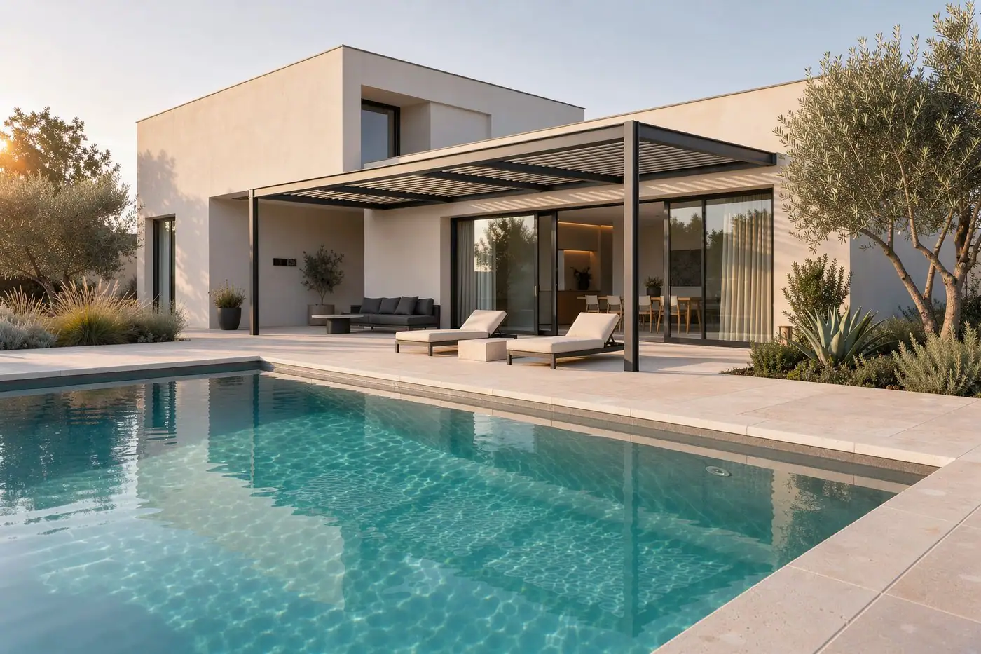 Pergola by the pool